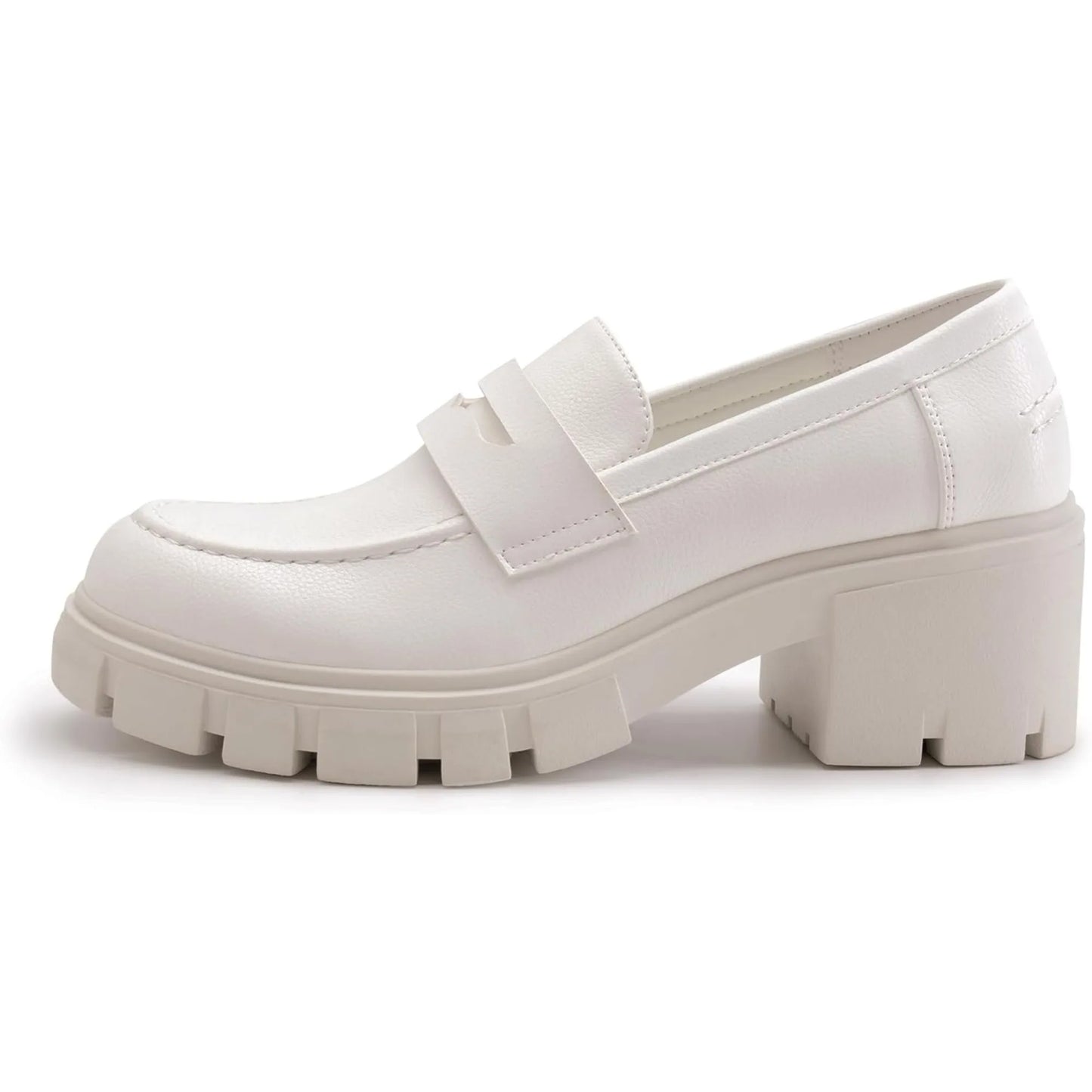 Women's Platform Chunky Loafers Comfortable Slip on Lug Sole - The Kings Lots