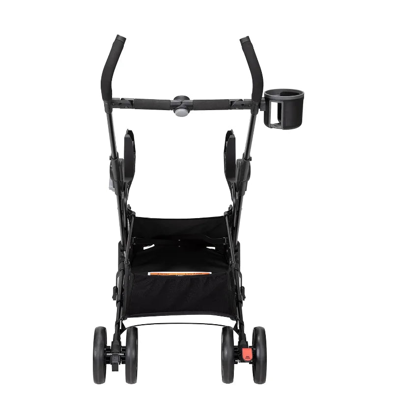 Baby Stroller, Car Seat Caddy, Ultra Compact, Travel System with Ample Storage, Black,