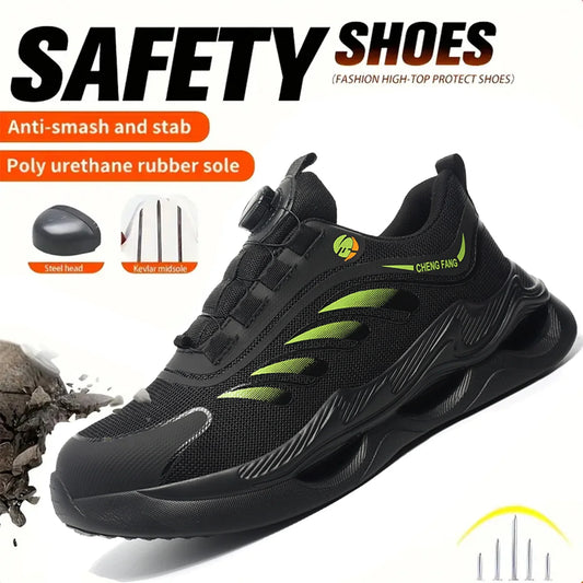 Soft sole lace-free anti-smash and anti-puncture safety shoes - The Kings Lots