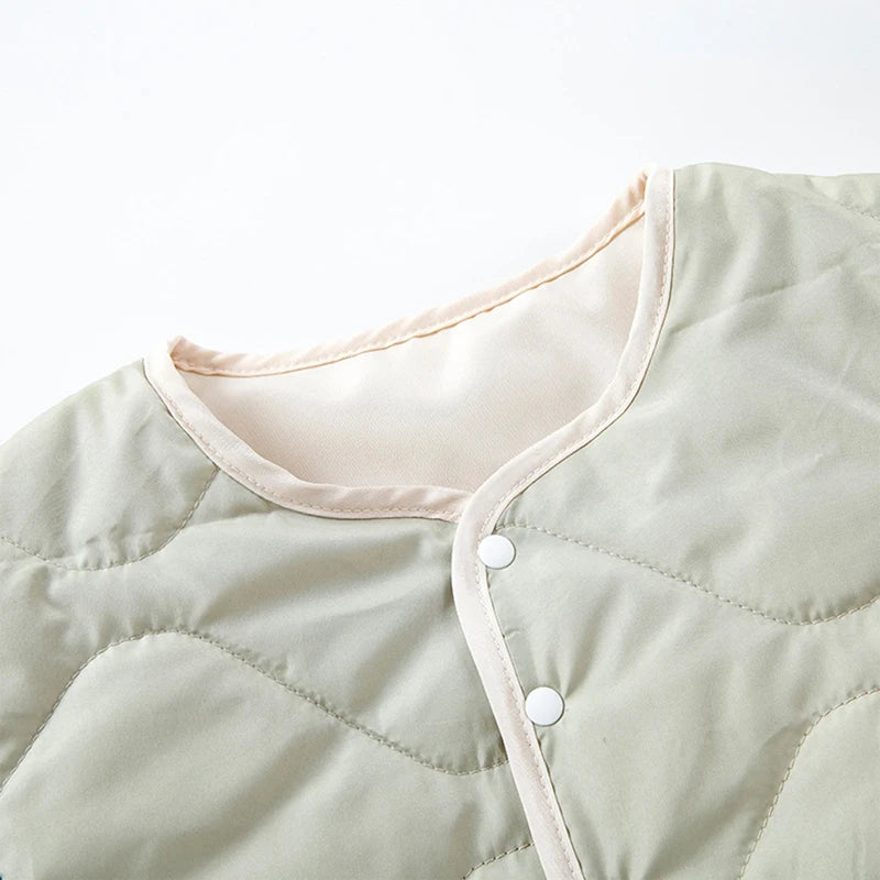 Kids Quilted Puffer Jacket with Hood and Zipper Closure Warm Winter Coat for Boys and Girls Outdoor Outerwear with Pockets - The Kings Lots