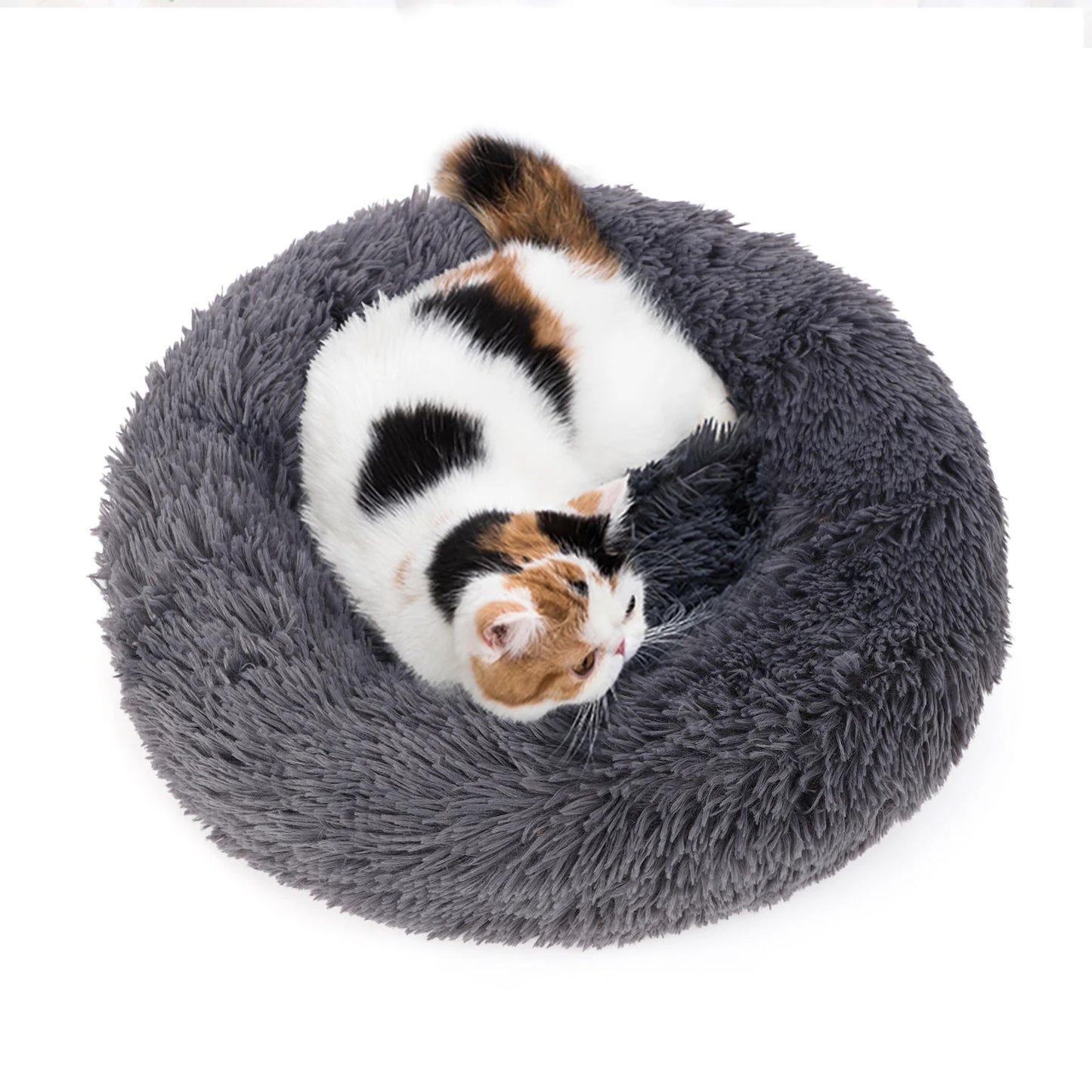 50-100cm Calming Donut Bed For Dog and Cat Plush Bed
