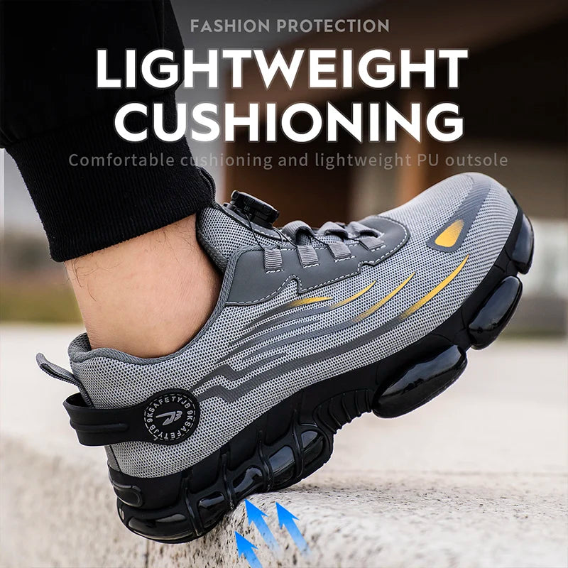 Breathable lace-free soft sole comfortable anti-smash anti-puncture labour insurance shoes - The Kings Lots