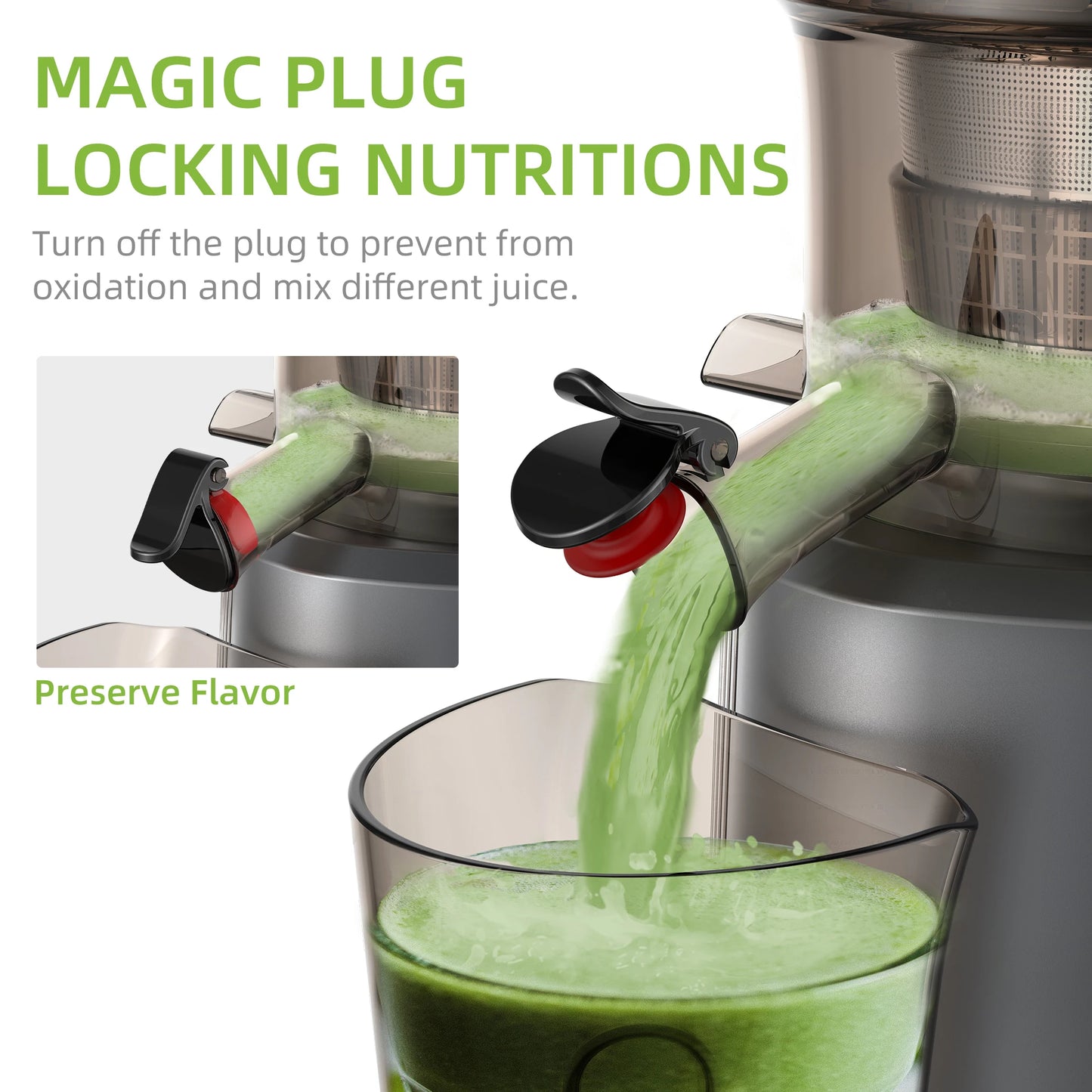 BioloMix Cold Press Juicer 75mm Feed Chute 200W Motor - The Kings Lots