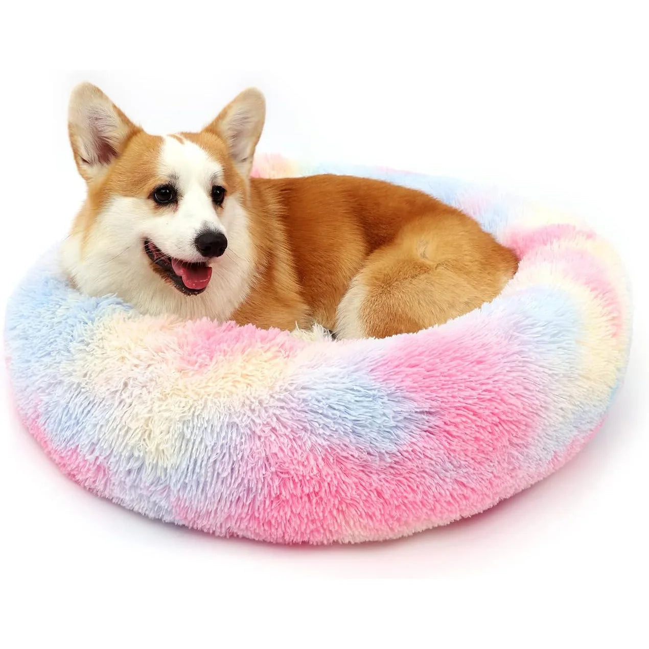 50-100cm Calming Donut Bed For Dog and Cat Plush Bed