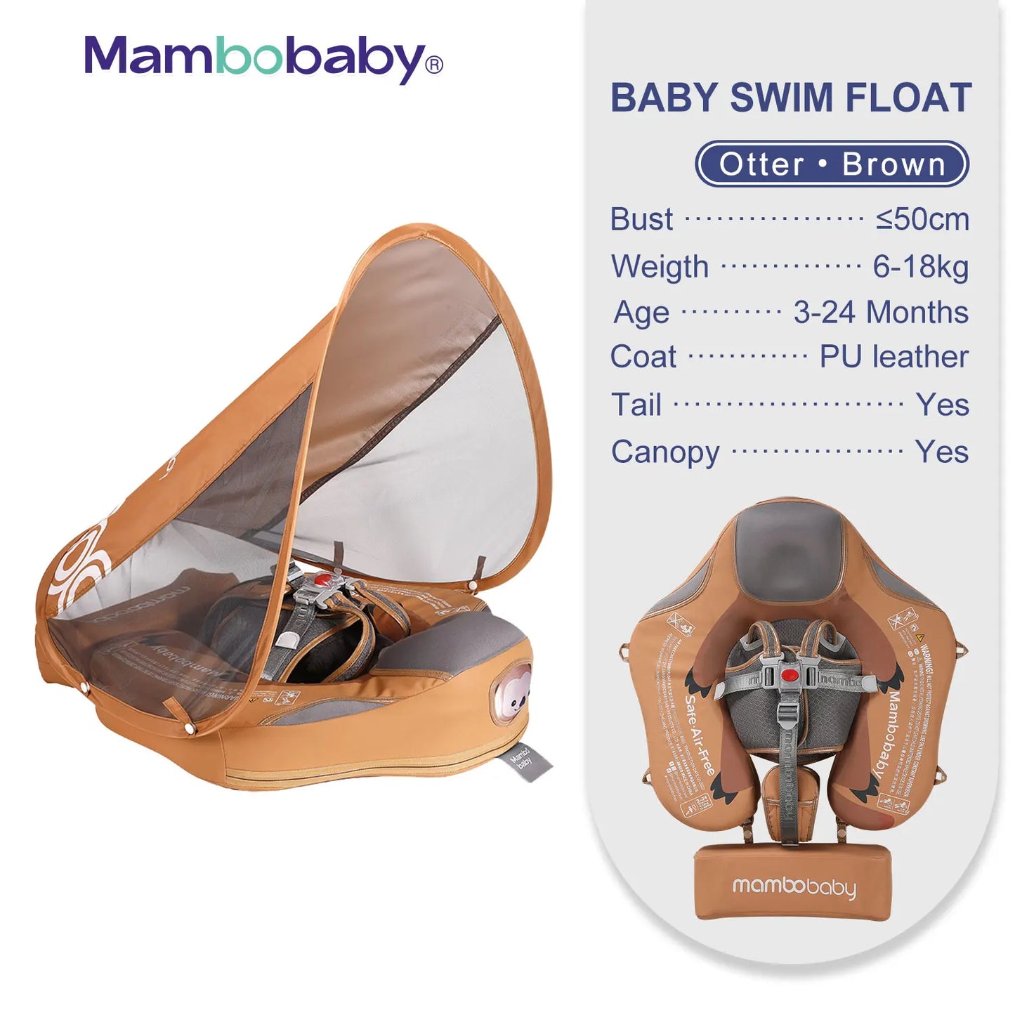 Mambobaby Baby Float with Sunshade Canopy and Crotch Strap - The Kings Lots