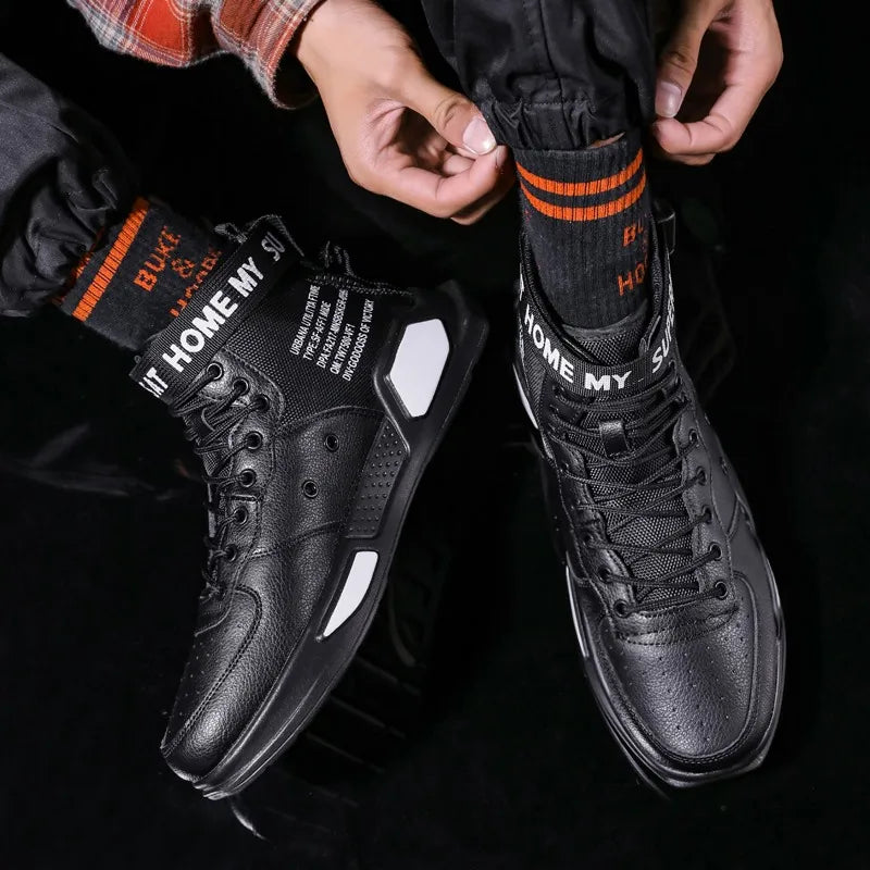 Men's Fashionable Sports Shoes High Top Walking Shoes - The Kings Lots