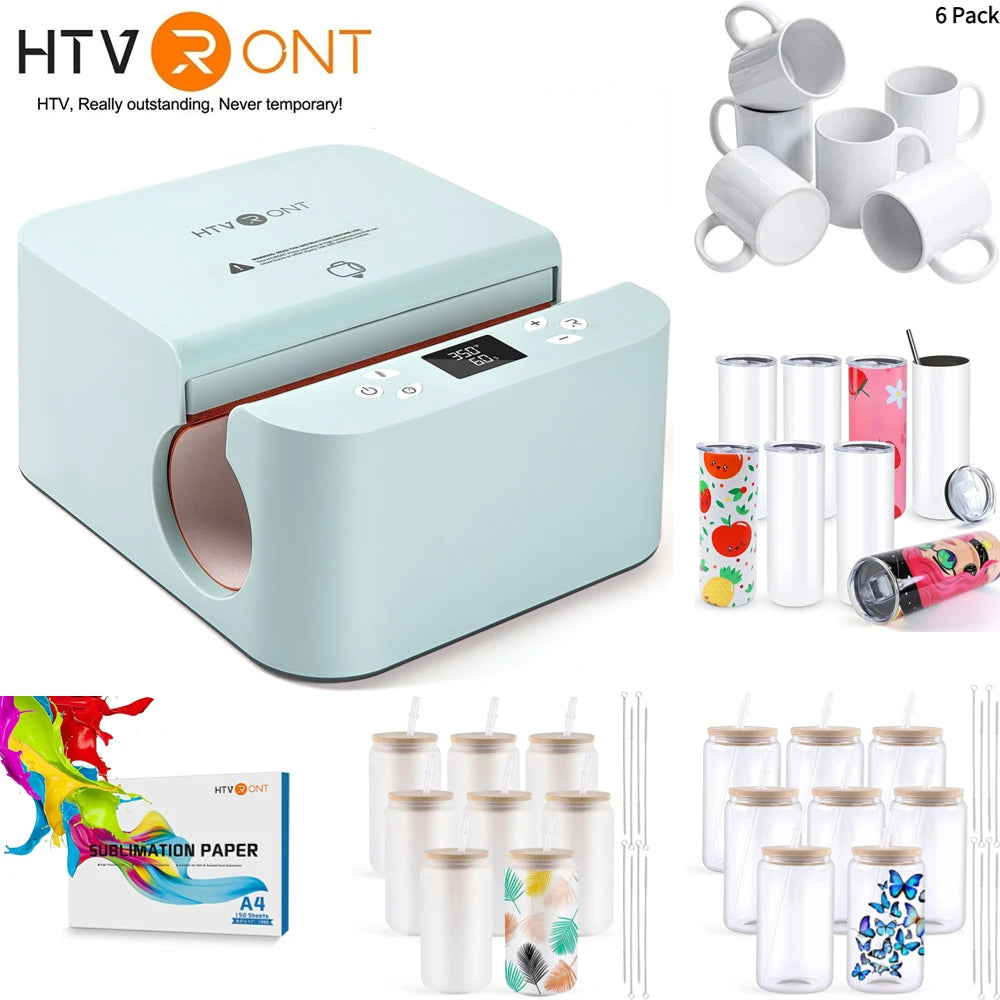 HTVRONT Automatic Mug Heat Press Machine DIY Sublimation - The Kings Lots