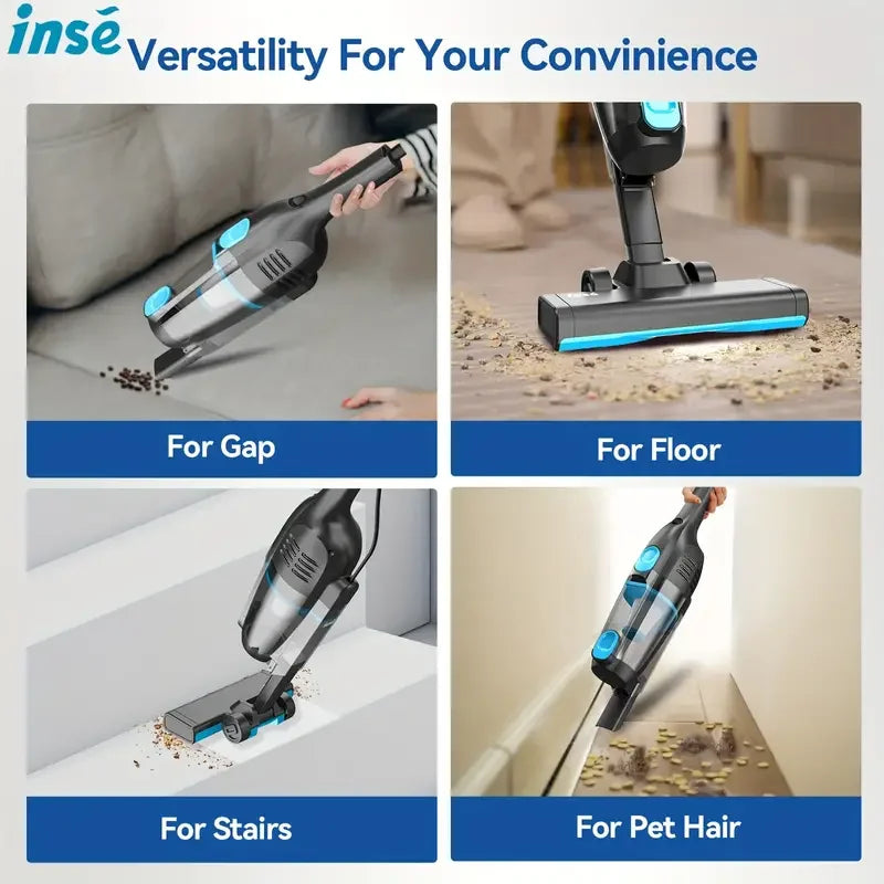 INSE R6 Corded Ultra-Lightweight Bagless Vacuum 15KPa Suction - The Kings Lots
