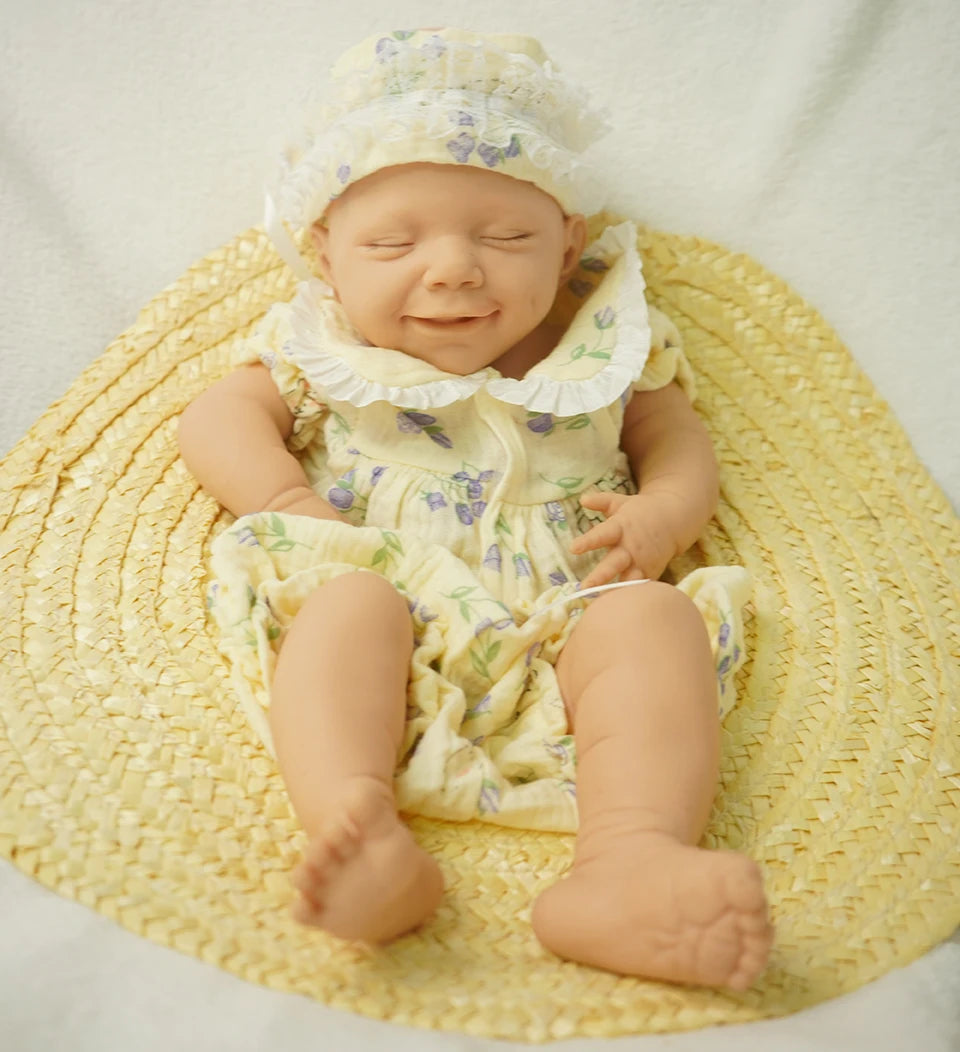 44cm Full Silicone Reborn Doll Dressable Dress Up Cute Soft Girls 2.76kg - The Kings Lots