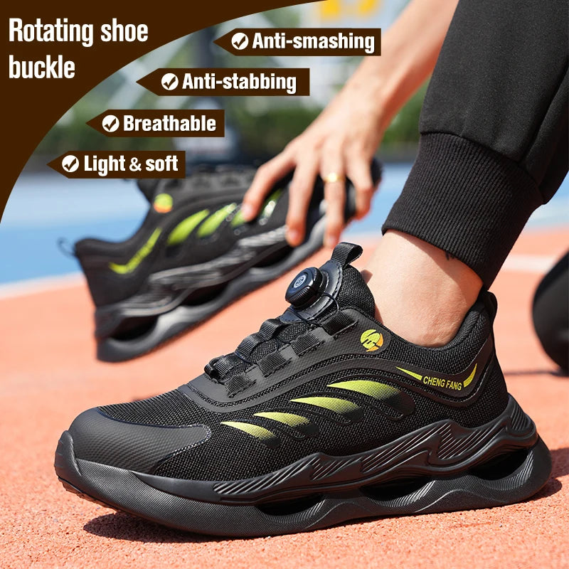 Soft sole lace-free anti-smash and anti-puncture safety shoes - The Kings Lots