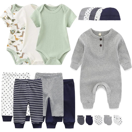 Unisex Soft & Comfortable Baby Boys & Girls Clothing & Accessories Newborn Set 18 Pieces - The Kings Lots