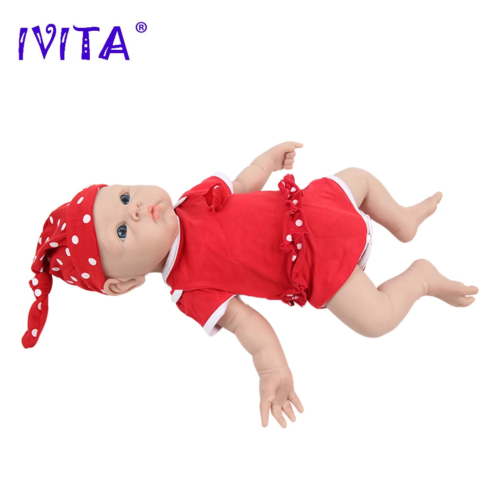 IVITA WG1525 47cm 3.29kg 100% Silicone Reborn Baby Doll - The Kings Lots