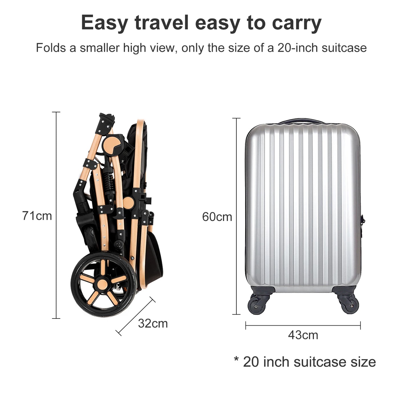 Lightweight Baby Stroller 2 in 1 for Comfort and Free Shipping - The Kings Lots