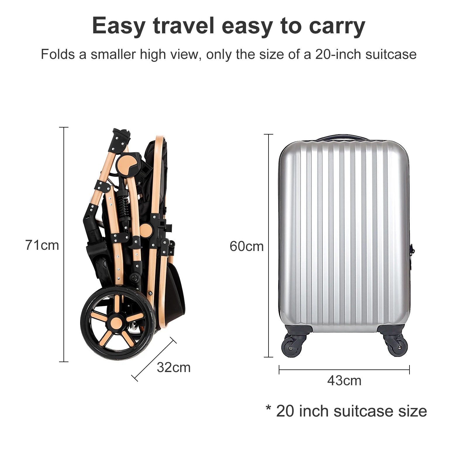 Lightweight Baby Stroller 2 in 1 for Comfort and Free Shipping - The Kings Lots