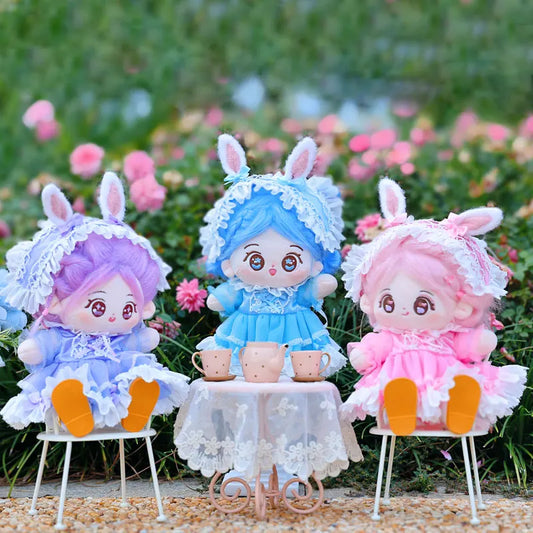 26cm Rabbit Series Cotton Doll Long Skirt Interchangeable Clothes Plush Doll Dress Up Cospslay Anime Figure Children Girl Toys - The Kings Lots