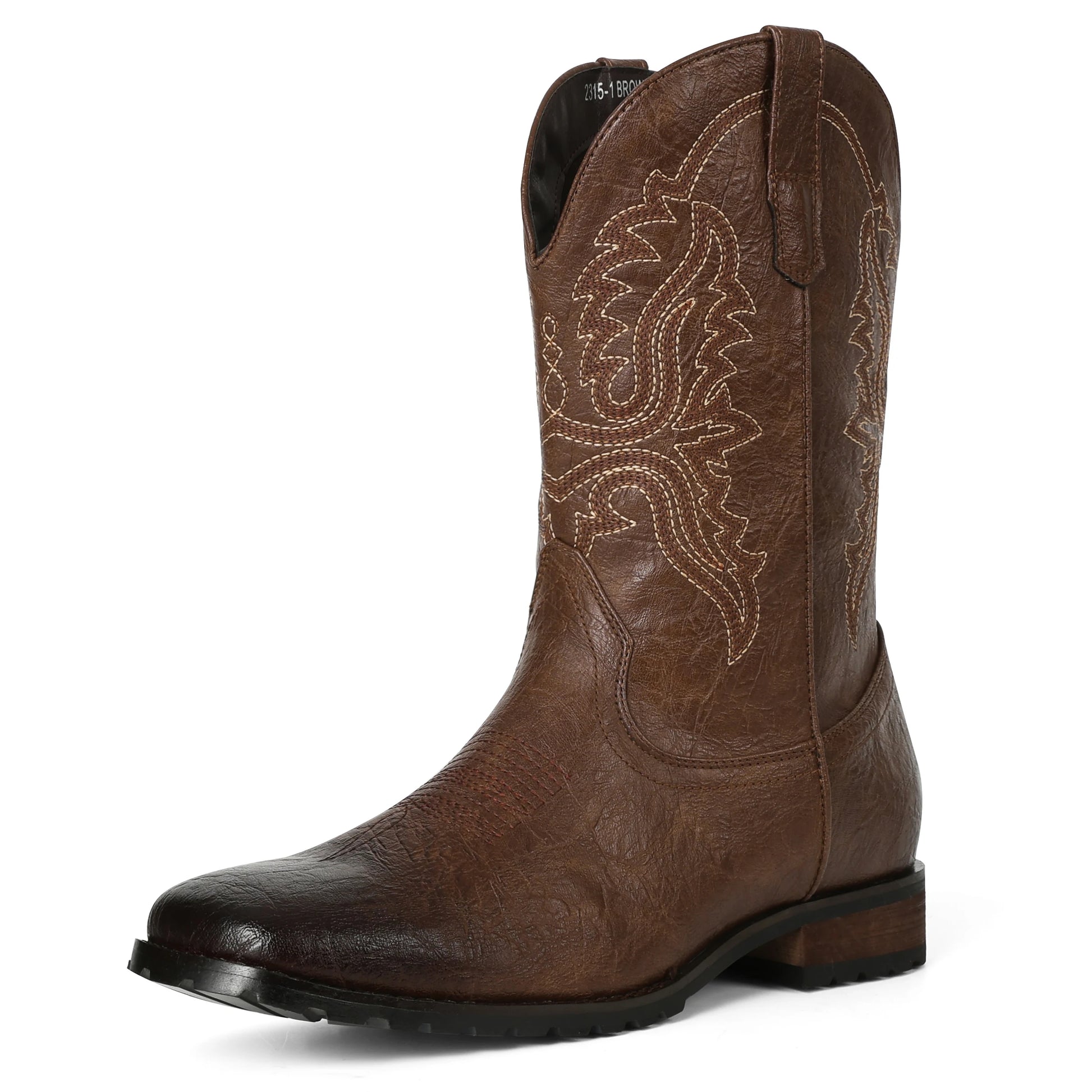 DoraTasia Plus Size 12.5 Retro Square Toe Cowboy Boots - The Kings Lots
