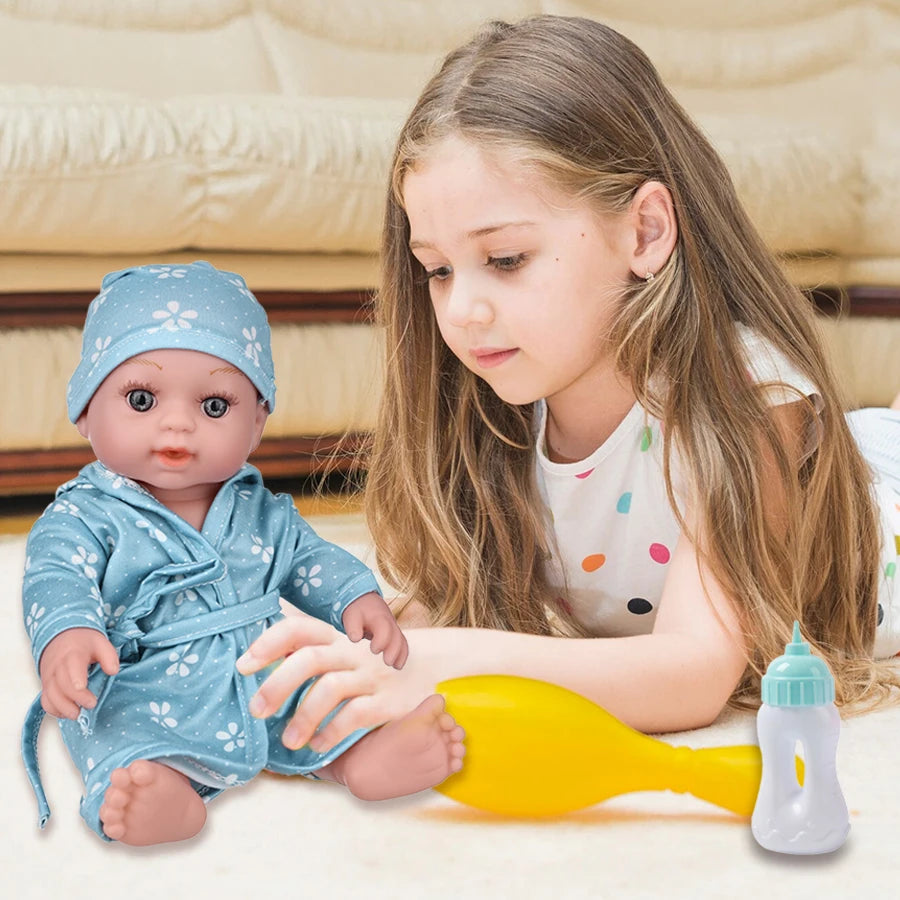 12Inch/30cm Bathrobe Newborn Baby Doll Simulation Gift - The Kings Lots