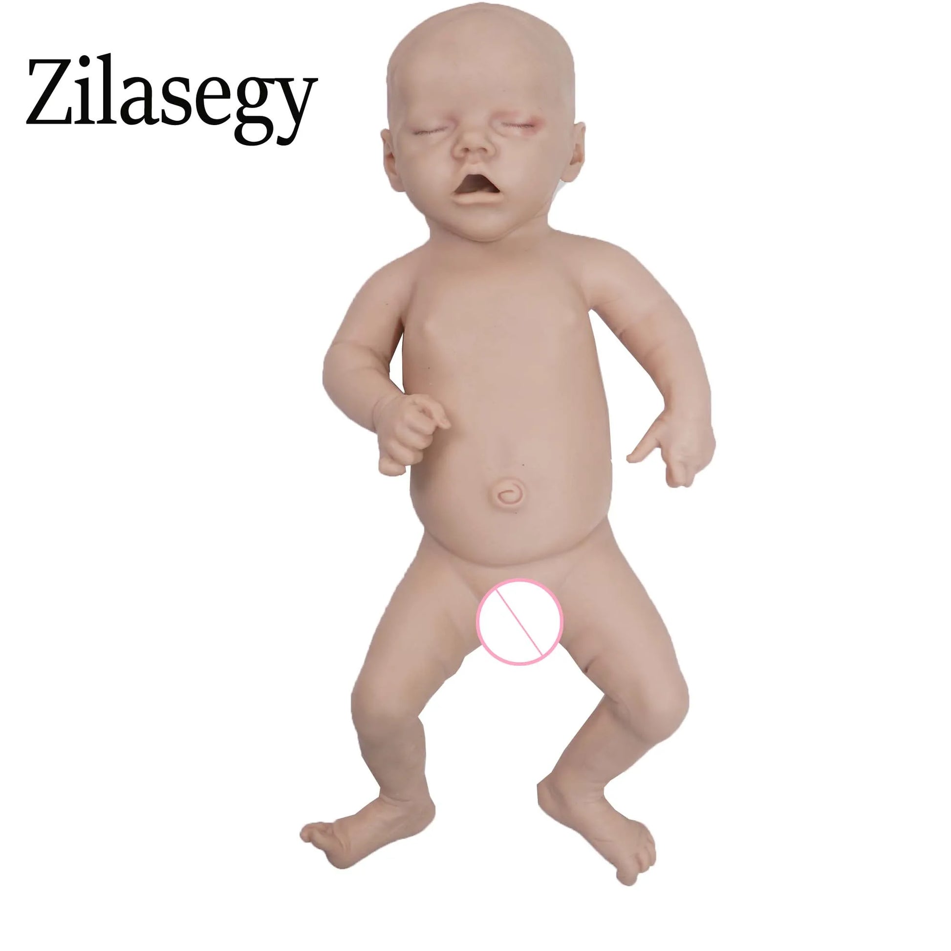 Zilasegy 17inch 2.6kg Full Body Silicone Reborn Baby Doll Realistic Girl Dolls Unpainted DIY Blank Baby Realistic Girl Baby Toy - The Kings Lots