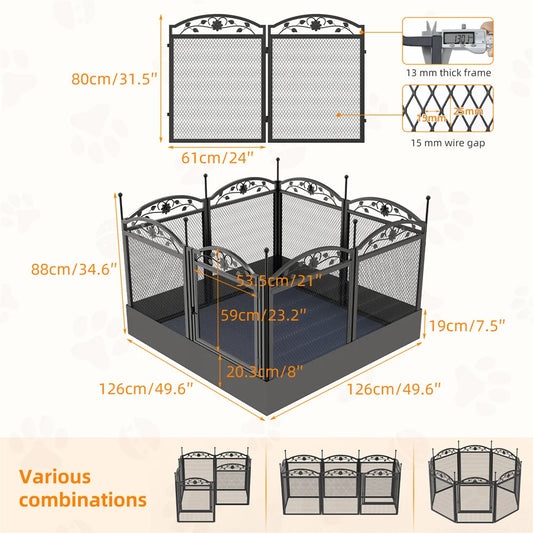 Heavy Duty Large Dog Playpen Pet Exercise Run Enclosure