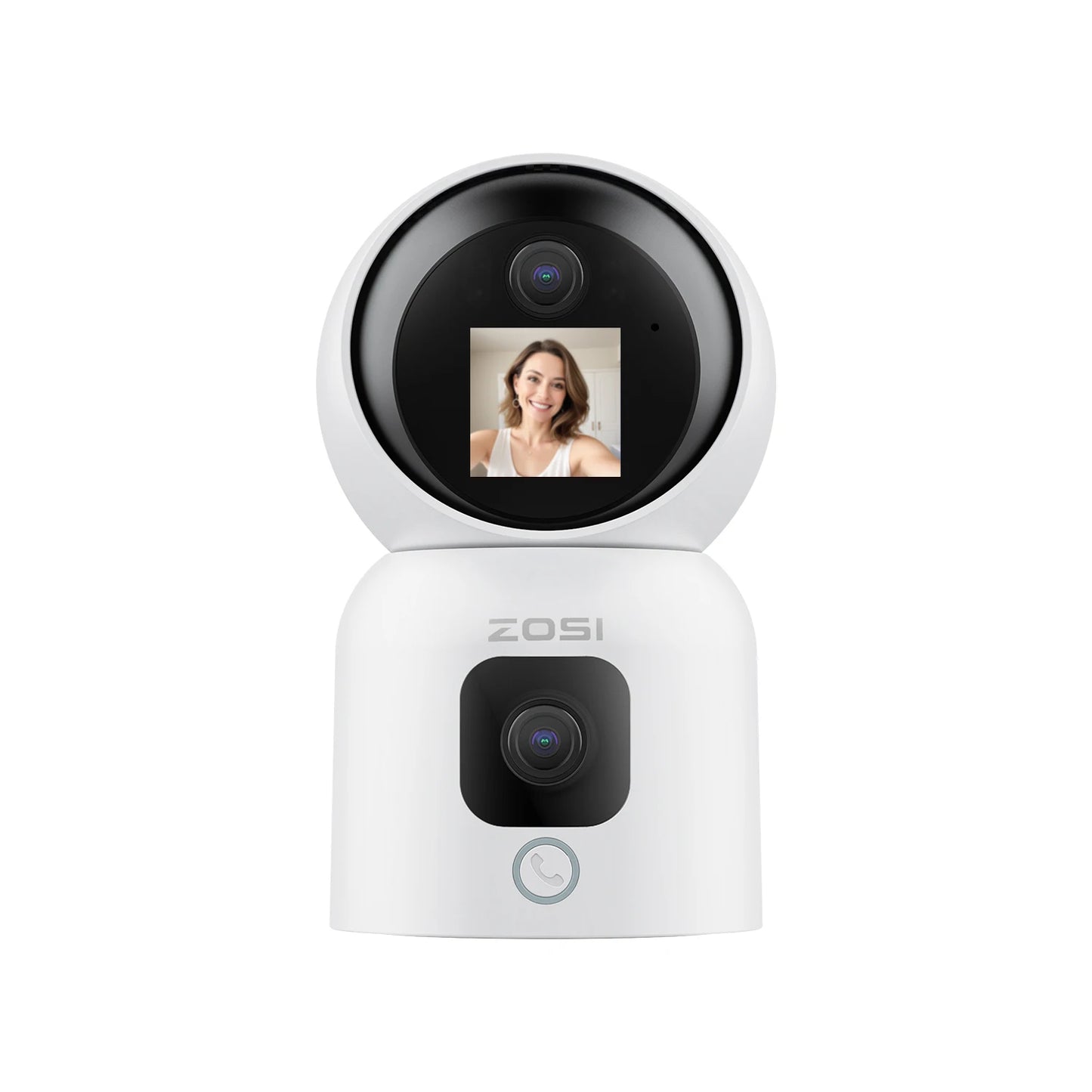 ZOSI 360° Smart Home Security Camera PTZ Auto Tracking Baby Monitor AI Panoramic HD Night Vision Indoor WiFi Surveillance Camera - The Kings Lots