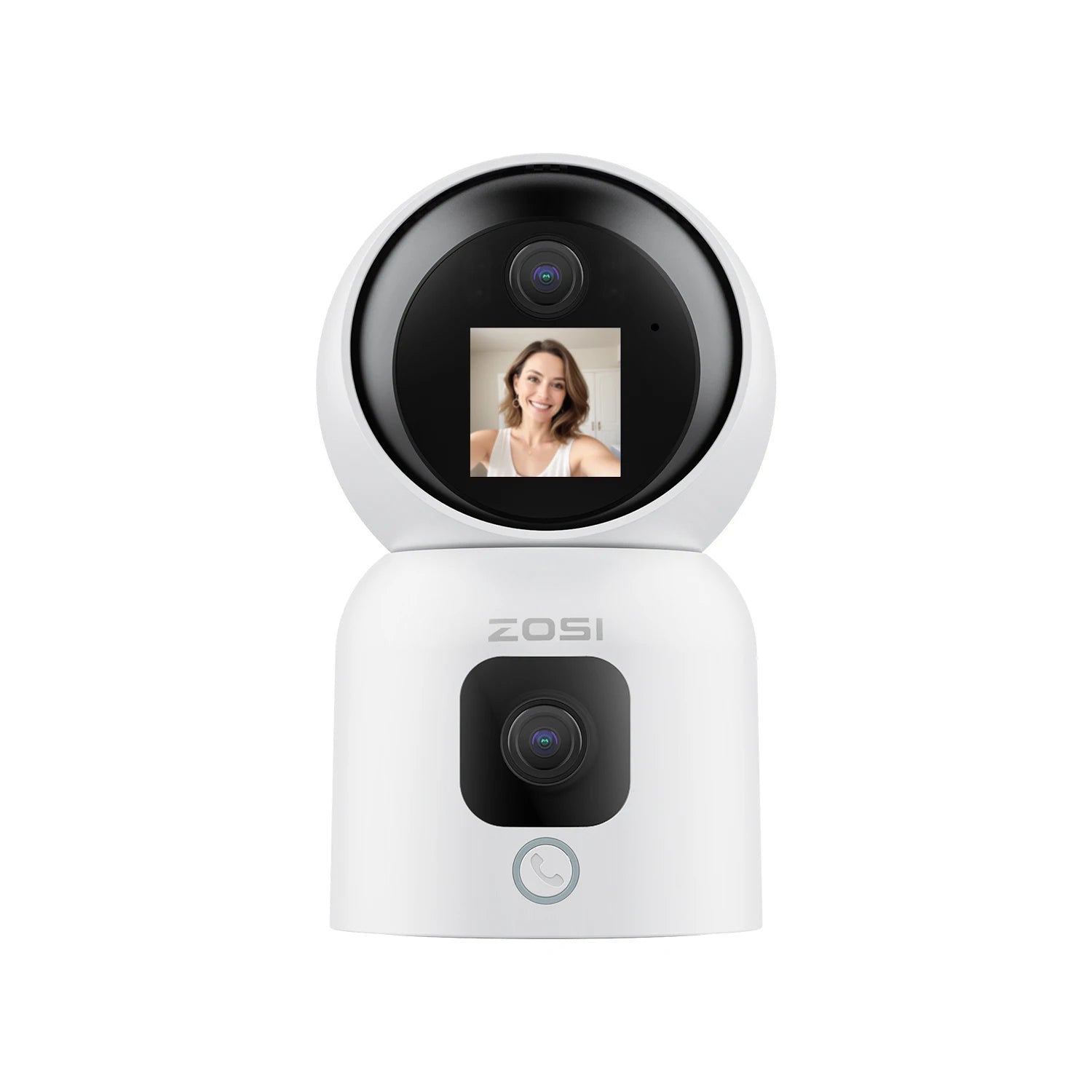 ZOSI 360° Smart Home Security Camera PTZ Auto Tracking Baby Monitor AI Panoramic HD Night Vision Indoor WiFi Surveillance Camera - The Kings Lots