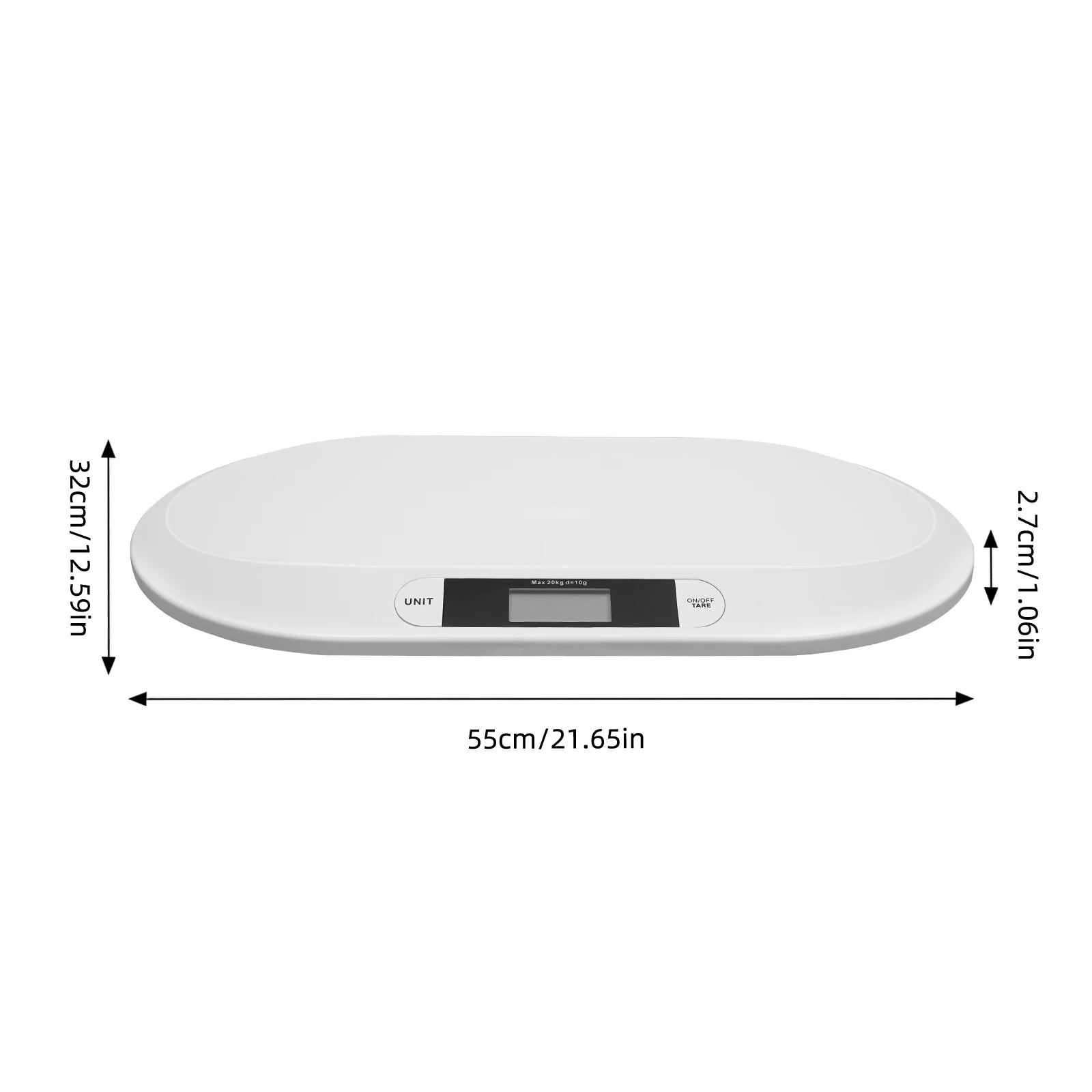 Ergonomic Digital Baby Scale – High-Accuracy Infant Weighing Scale, 20kg/44lb Capacity, ABS Material, Auto Shut-Off, and - The Kings Lots