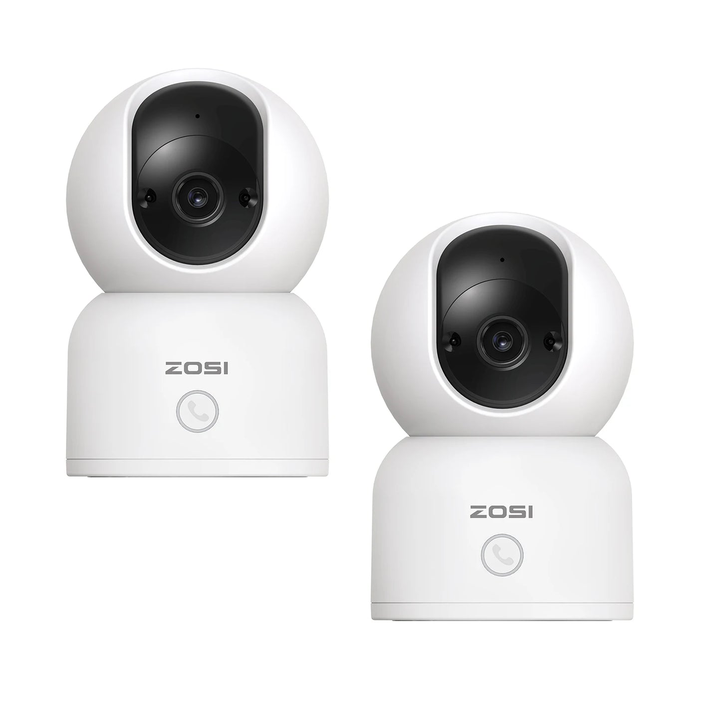 ZOSI 360° Smart Home Security Camera PTZ Auto Tracking Baby Monitor AI Panoramic HD Night Vision Indoor WiFi Surveillance Camera - The Kings Lots