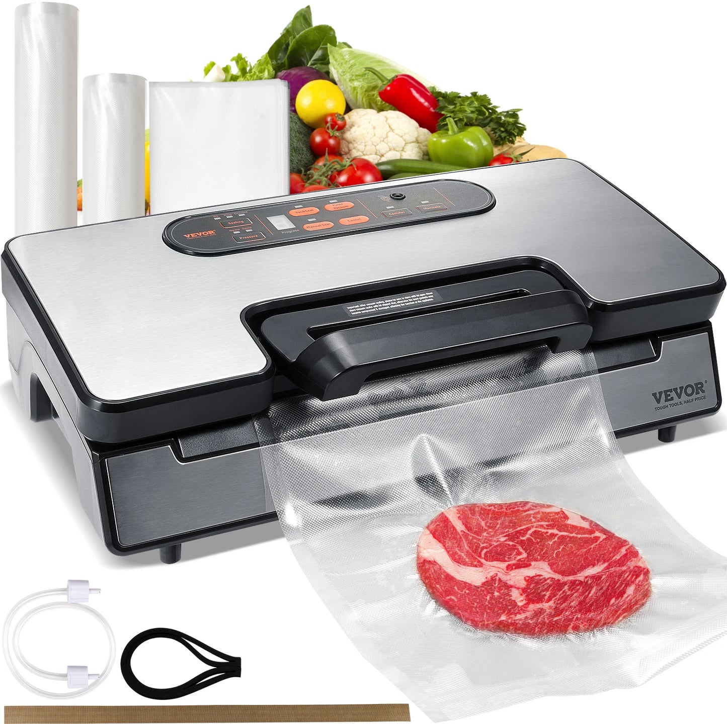 VEVOR 90Kpa 130W Vacuum Sealer Food Packaging Machine