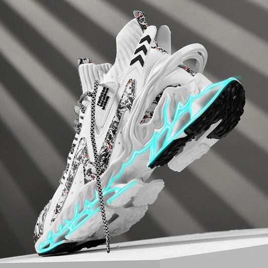 Men's Running Shoes Blade Non Slip Fashion Sneakers Breathable - The Kings Lots