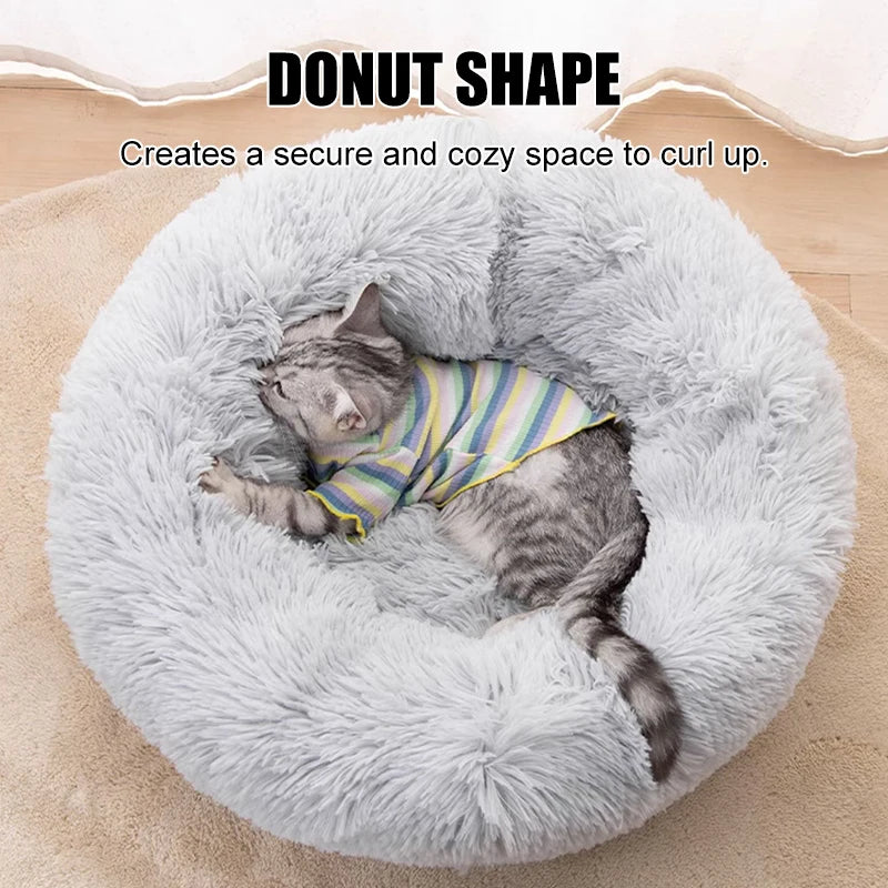 40-100cm Fluffy Pets Dogs Beds Large Round Dog Bed Winter