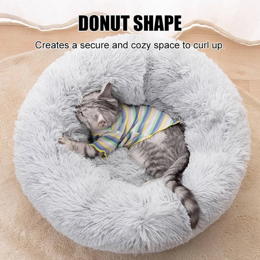 40-100cm Fluffy Pets Dogs Beds Large Round Dog Bed Winter