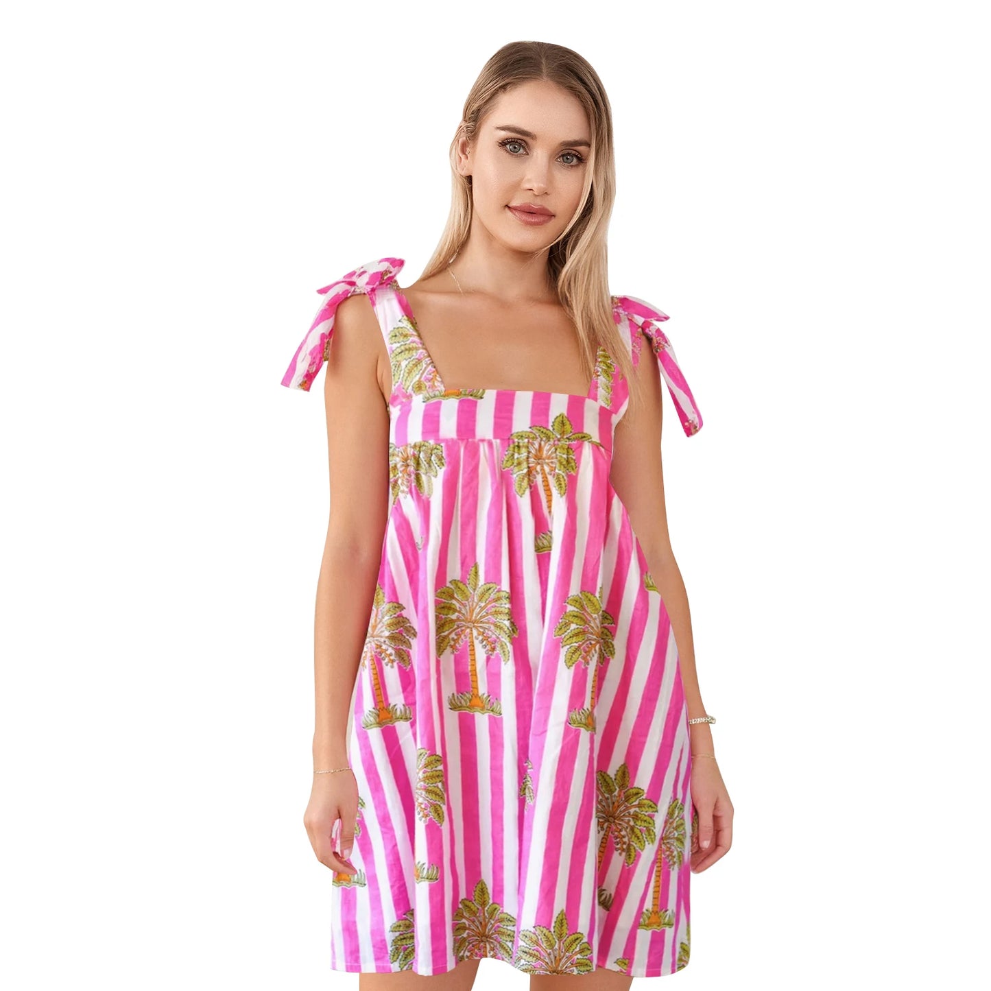 Women’s Boho Floral Print Spaghetti Strap Maxi Dress for Summer