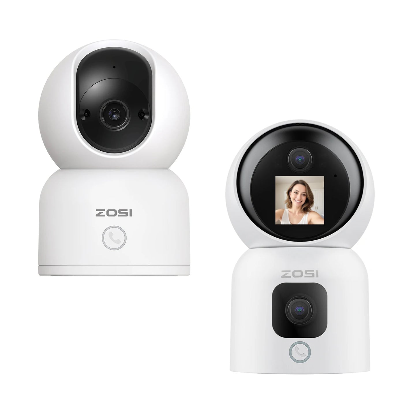ZOSI 360° Smart Home Security Camera PTZ Auto Tracking Baby Monitor AI Panoramic HD Night Vision Indoor WiFi Surveillance Camera - The Kings Lots