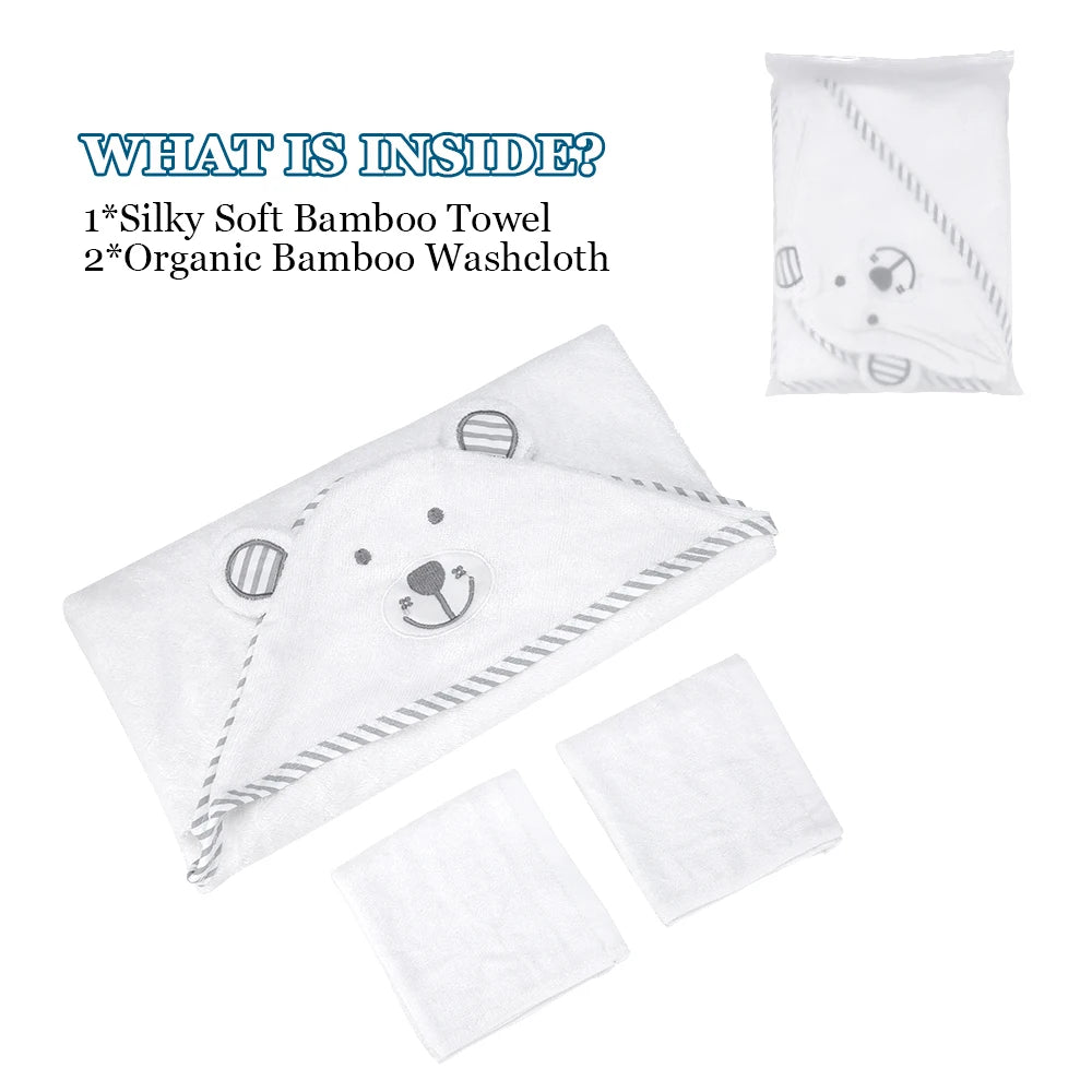 Kisdream Baby Hooded Towel Organic Bamboo Fiber Towel - The Kings Lots