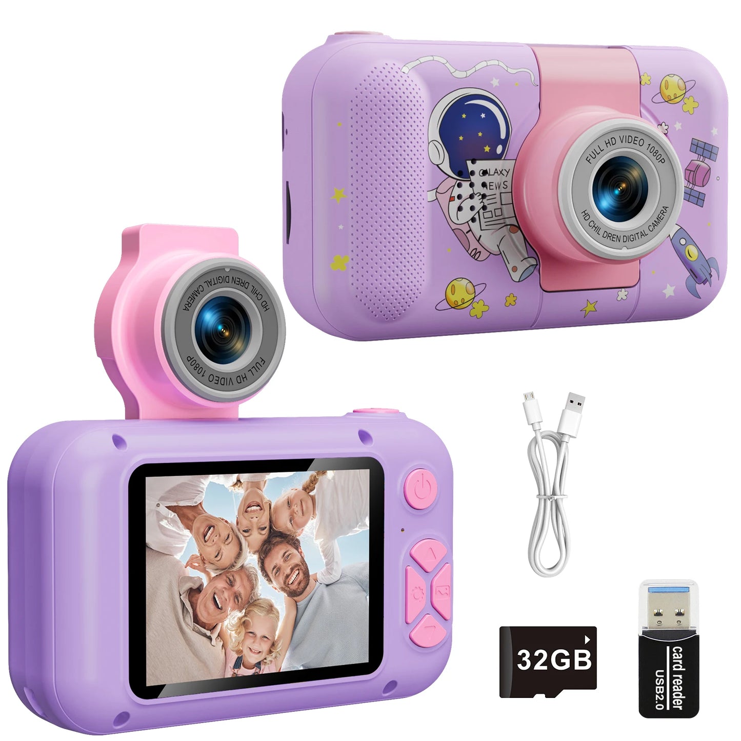 Kids Camera ARNSSIEN 180° Flip Lens Digital Camera for Kids - The Kings Lots