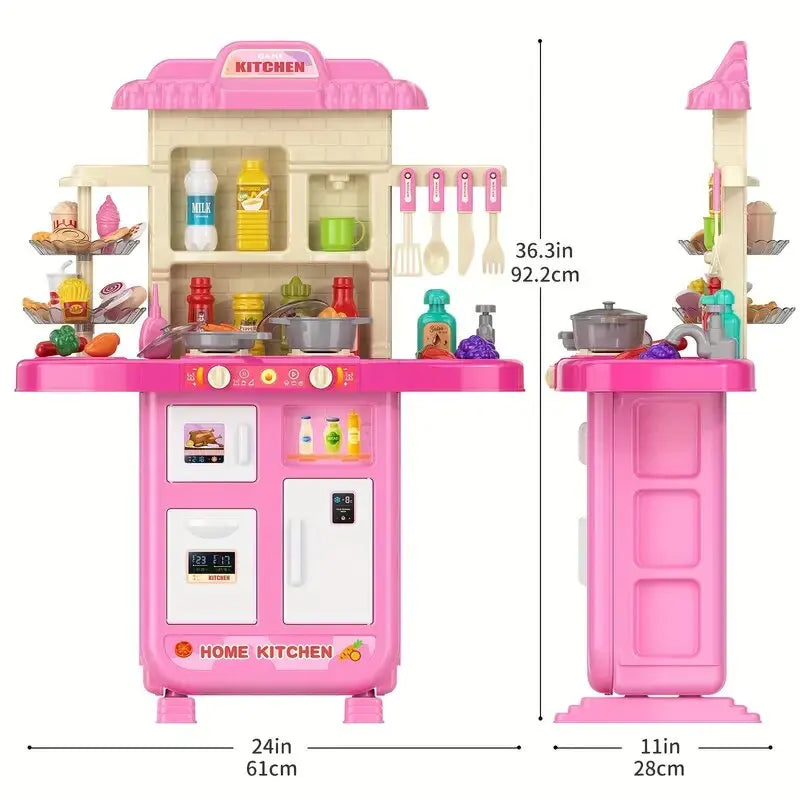 Play Kitchen Girls Toy Pretend Food Kitchen Toys for Kids - The Kings Lots