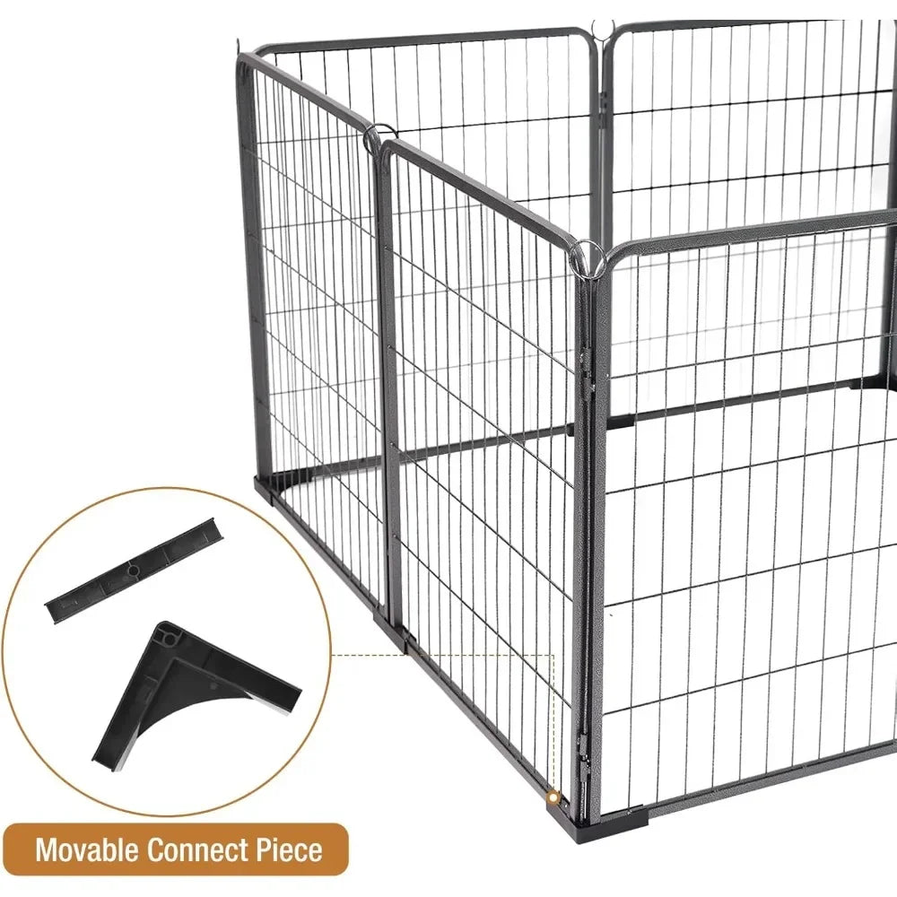 Dog Playpen Indoor & Outdoor Foldable Pet Exercise Fence Pen