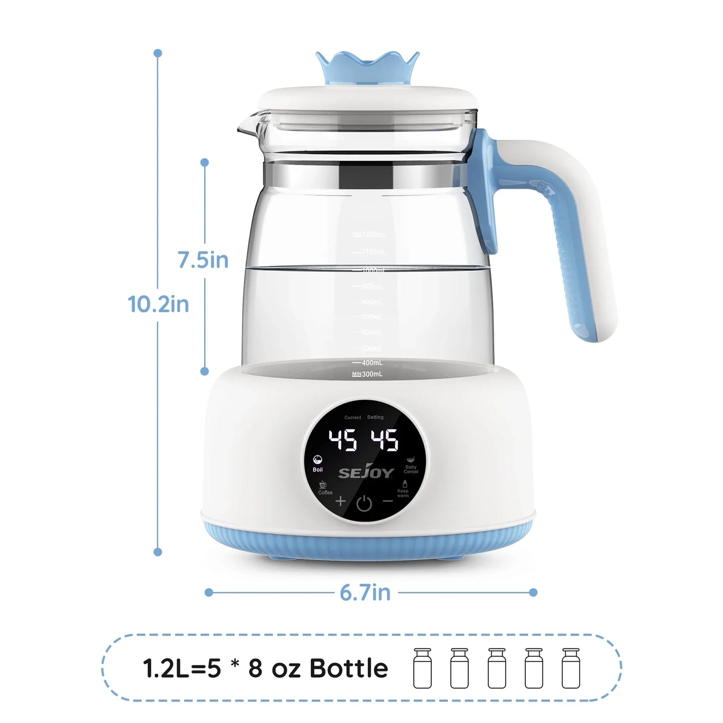 Sejoy Electric Constant Temperature Kettle for Baby Temperature Control Instant Dispense Baby Warm Water Tea Coffee Kettle - The Kings Lots