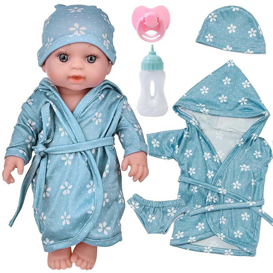 12Inch/30cm Bathrobe Newborn Baby Doll Simulation Gift - The Kings Lots