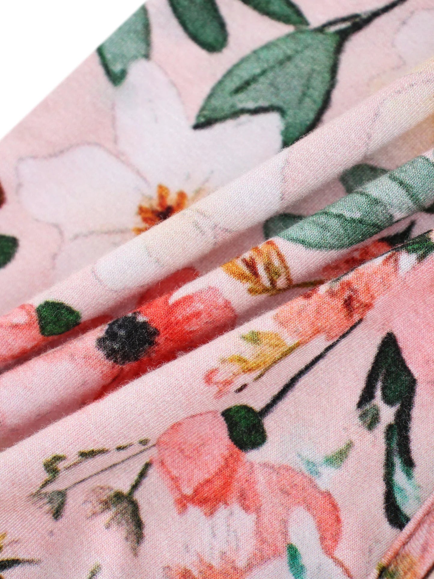 POSHTOT pink flowers pattern fiber baby long sleeve. Baby pajamas two-way zipper 0-2 years romper.Baby jumpsuit. - The Kings Lots