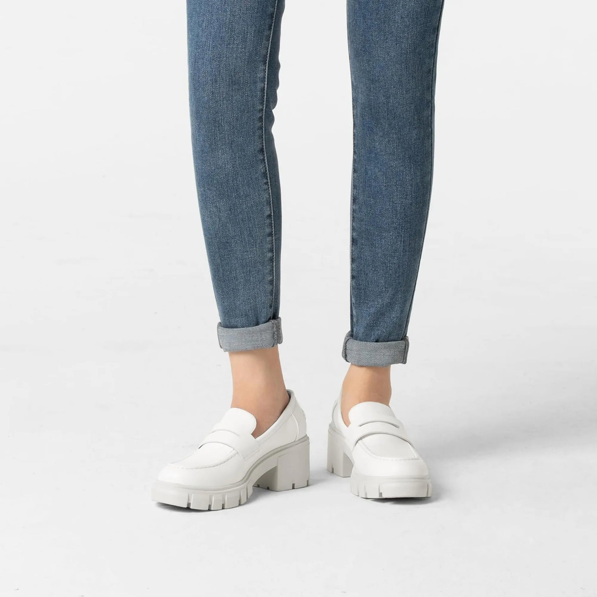 Women's Platform Chunky Loafers Comfortable Slip on Lug Sole - The Kings Lots