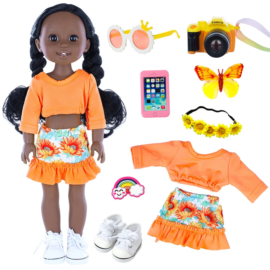 Fashionable Exquisite Girl Doll 15 Inch Birthday Gift Doll Delicate for Children Dress for Home Bedroom Simulated Decoration - The Kings Lots