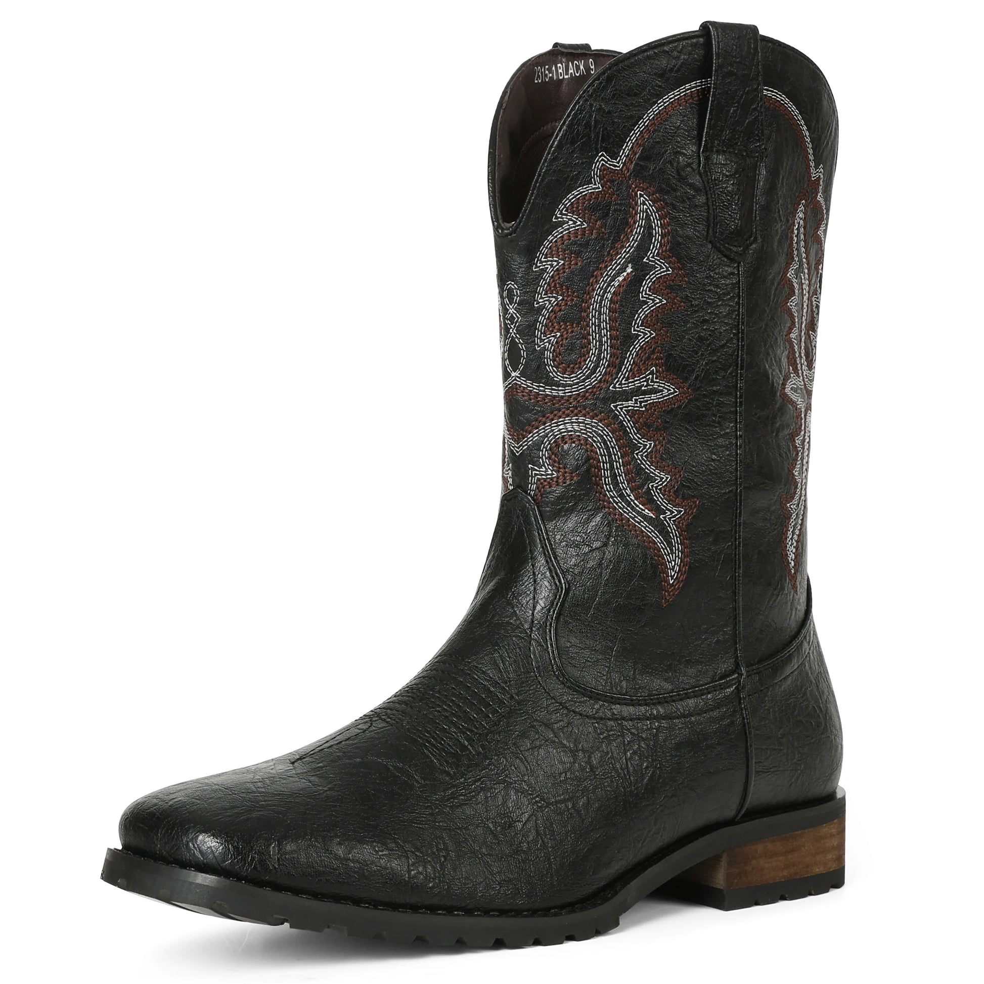 DoraTasia Plus Size 12.5 Retro Square Toe Cowboy Boots - The Kings Lots