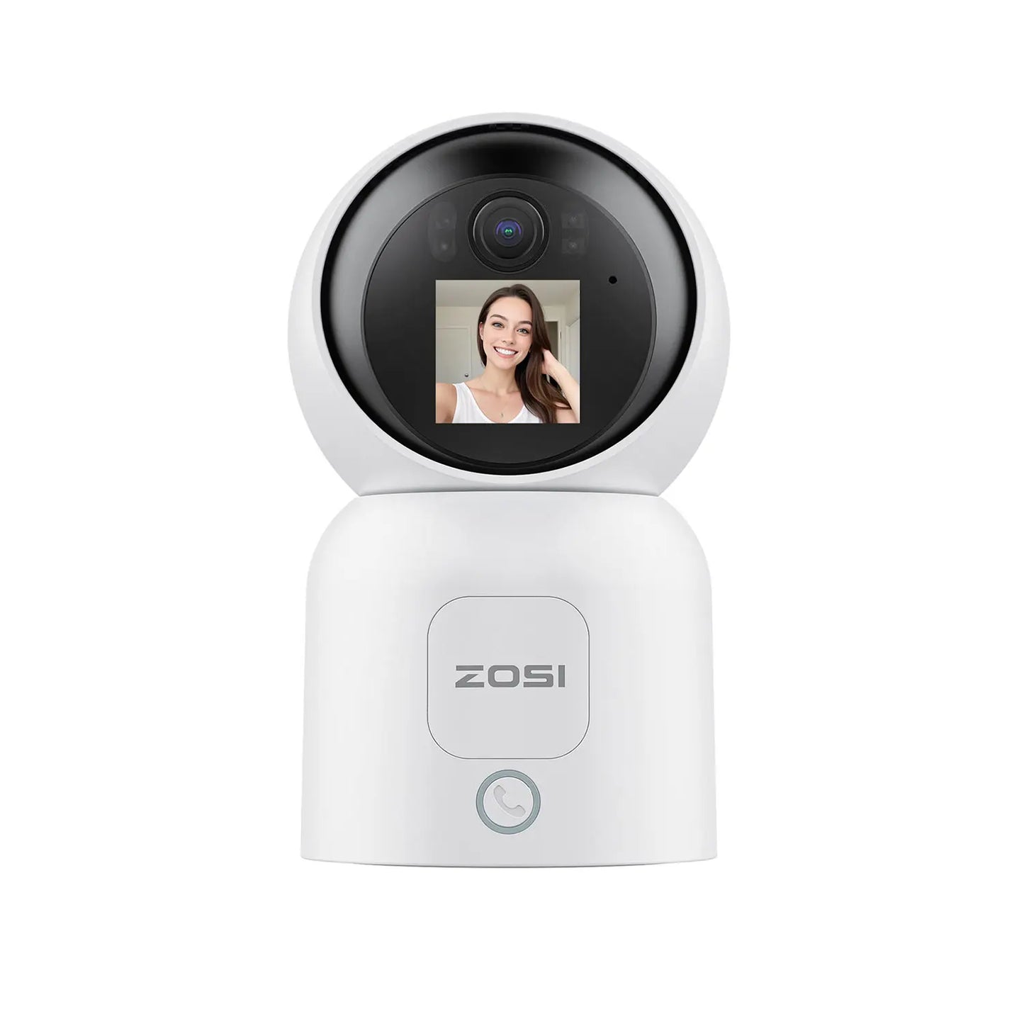 ZOSI 360° Smart Home Security Camera PTZ Auto Tracking Baby Monitor AI Panoramic HD Night Vision Indoor WiFi Surveillance Camera - The Kings Lots