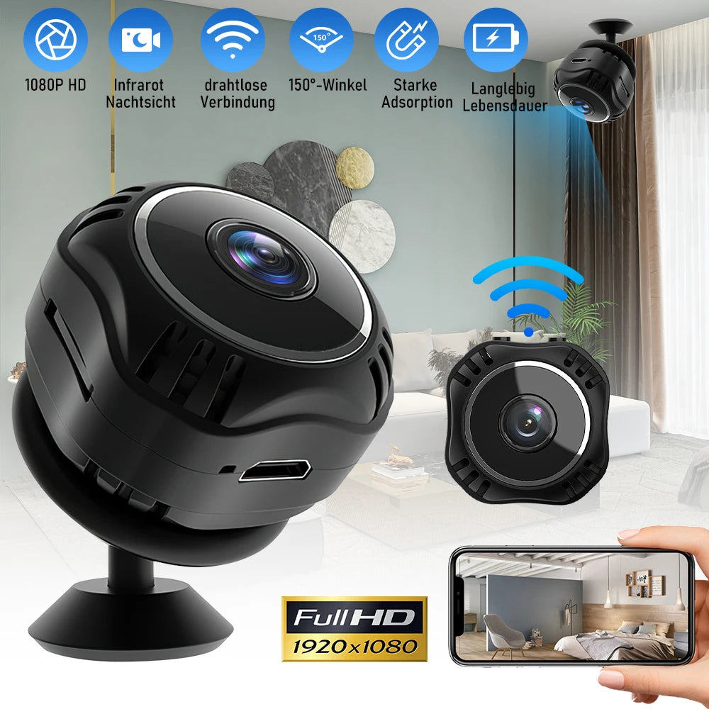 Mini Camera WiFi HD 1080P IP Night Vision Audio Video Camcorder - The Kings Lots