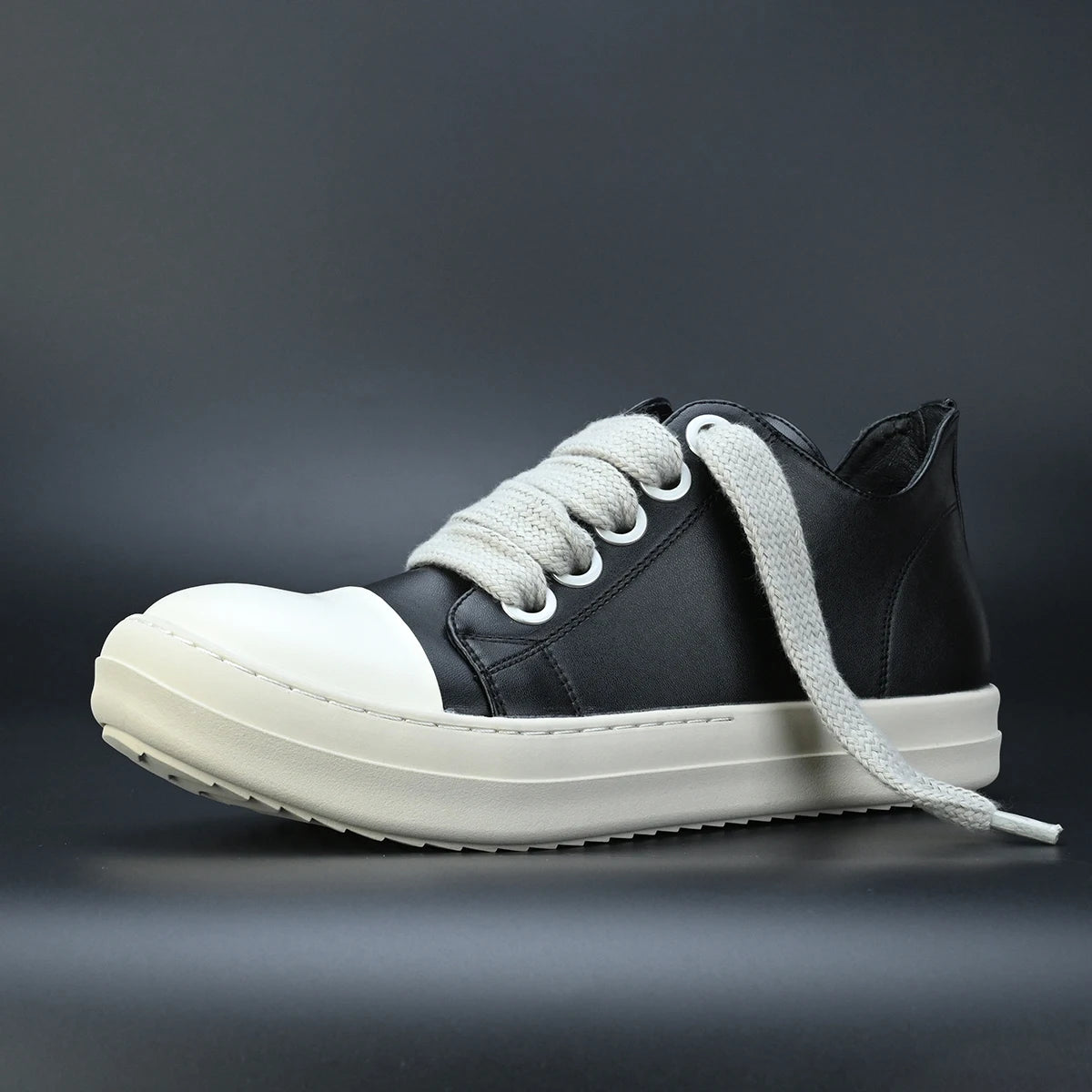 Men Shoe Black Canvas Low Top Women Sneaker OwensQuality - The Kings Lots