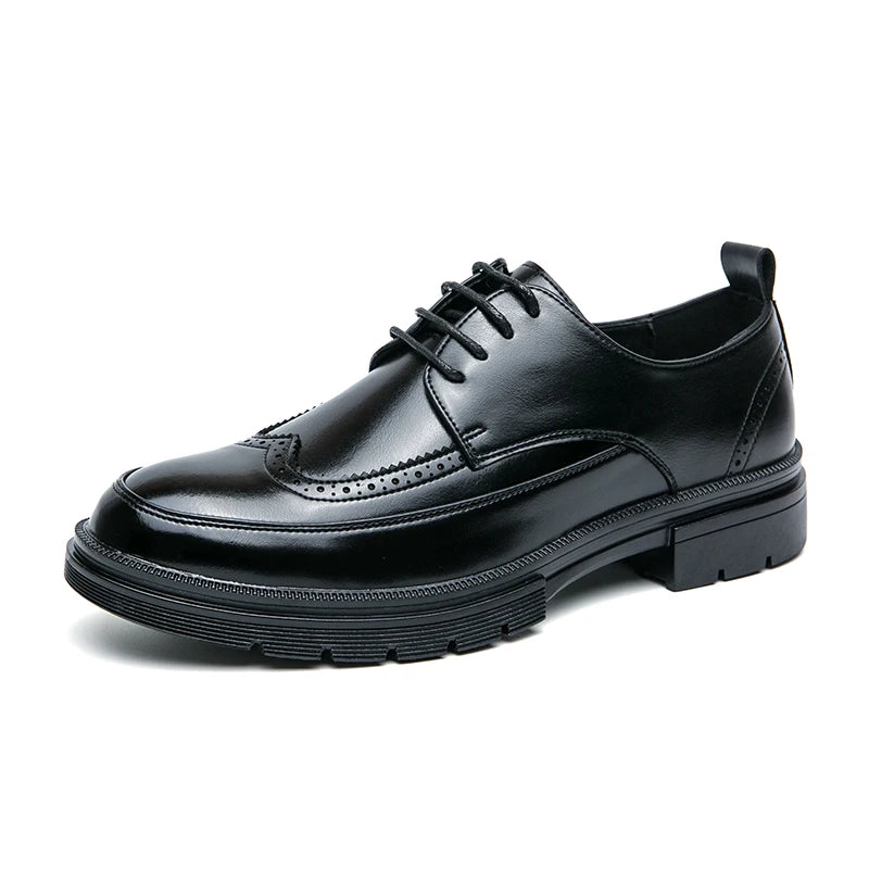 Men's Dress Oxford Shoes Classic Lace Up Formal Shoes Style - The Kings Lots