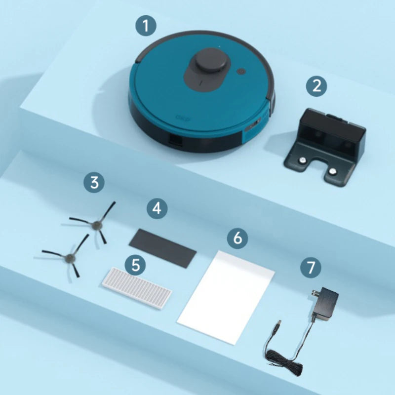 OKP Lidar Robot Vacuum Cleaner 3800Pa Power Suction for Pet Hair and Carpet - The Kings Lots