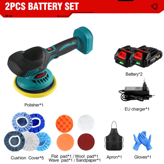 ONEVAN 7000RPM Electric Car Polisher Cordless Wax Machine - The Kings Lots