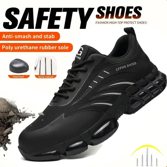 Breathable, lightweight and comfortable anti-smash and anti-puncture safety shoes - The Kings Lots